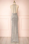 Aurore Sparkling Halter Dress w/ Slit | Boutique 1861 back view