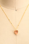 Autumn Aris Gold & Pink Pendant Necklace | Boutique 1861 close-up