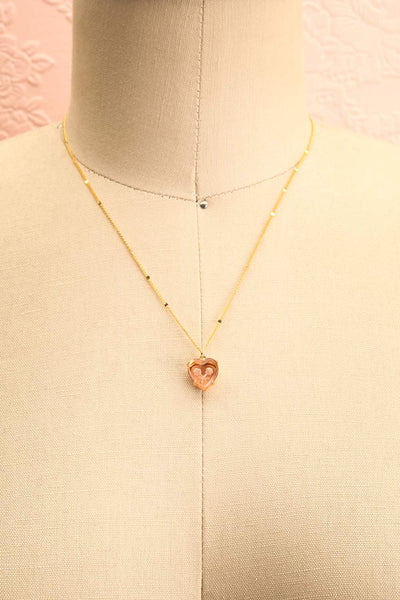 Autumn Aris Gold & Pink Pendant Necklace | Boutique 1861