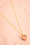 Autumn Aris Gold & Pink Pendant Necklace | Boutique 1861 flat view