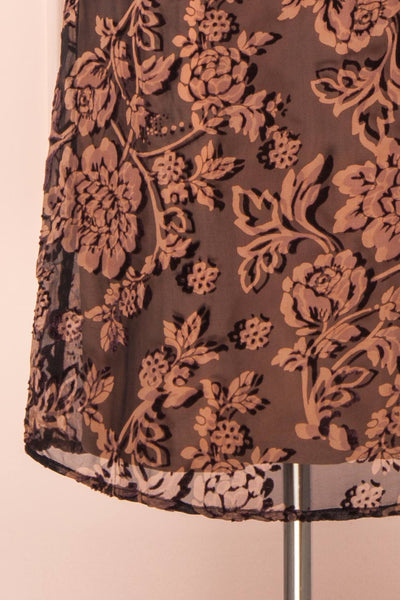 Avanti Black & Beige Floral Lace Dress | Boutique 1861 bottom