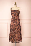 Avanti Black & Beige Floral Lace Dress | Boutique 1861