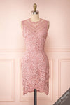 Avariel Dusty Pink Short Dress | Robe Courte | Boutique 1861 front view
