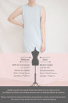Avrig Blue Sleveless Maxi Dress w/ Round Collar | La petite garçonne model fiche