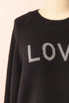 Azalea Black Knit Sweater | Boutique 1861 front close-up