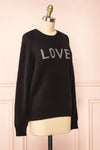 Azalea Black Knit Sweater | Boutique 1861  side view
