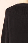 Azalea Black Knit Sweater | Boutique 1861 back close-up