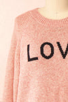 Azalea Pink Knit Sweater | Boutique 1861 front close-up