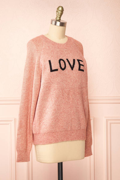 Azalea Pink Knit Sweater | Boutique 1861 side view