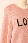 Azalea Pink Knit Sweater | Boutique 1861 side close-up