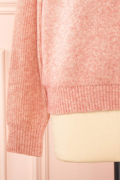 Azalea Pink Knit Sweater | Boutique 1861 sleeve