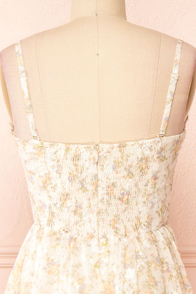 Azin Bustier Floral Midi Dress | Boutique 1861 back close-up