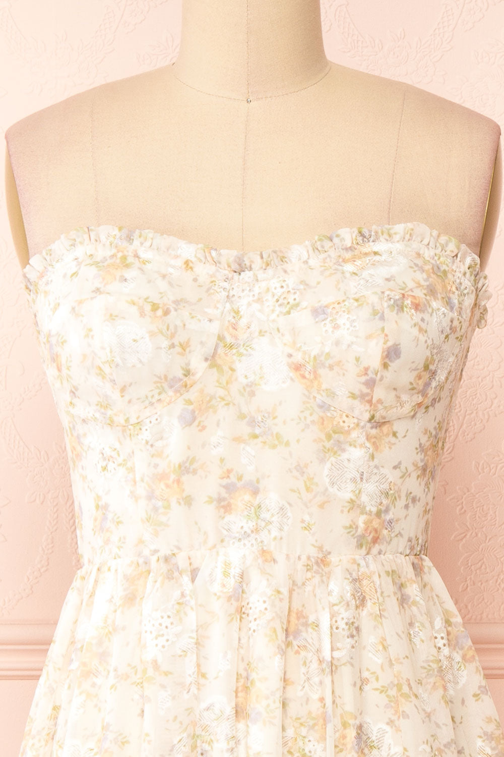  Azin Bustier Floral Midi Dress | Boutique 1861 no straps