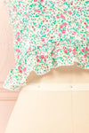 Azra Cropped Floral Top w/ Tie Back | Boutique 1861 bottom