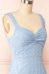 Baab Blue Embroidered Short Dress | Boutique 1861 side close up
