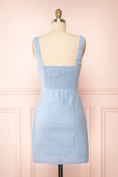 Baab Blue Embroidered Short Dress | Boutique 1861 back view