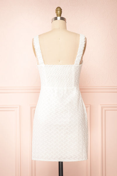 Baab White Embroidered Short Dress | Boutique 1861 back view