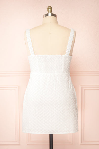 Baab White Embroidered Short Dress | Boutique 1861 back plus