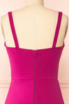 Babette Pink Mermaid Maxi Dress w/ Pleated Neckline |  Boutique 1861 back close-up