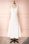 Babettine White Lace Maxi A-Line Bridal Dress front view FS | Boudoir 1861