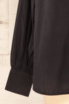 Babimost Black Shirt w/ Ruffled Collar | La petite garçonne sleeve