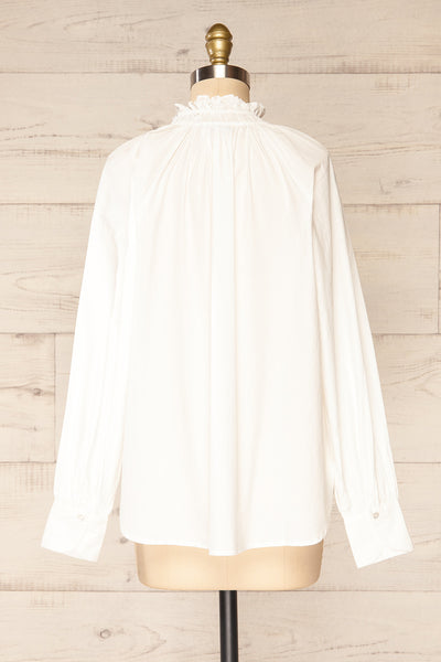 Babimost White Shirt w/ Ruffled Collar | La petite garçonne back view
