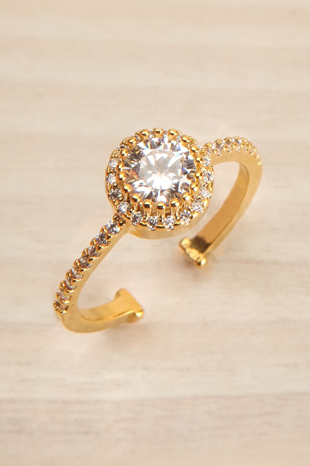 Bacoli Doré Circular Crystal Golden Ring | La Petite Garçonne 4