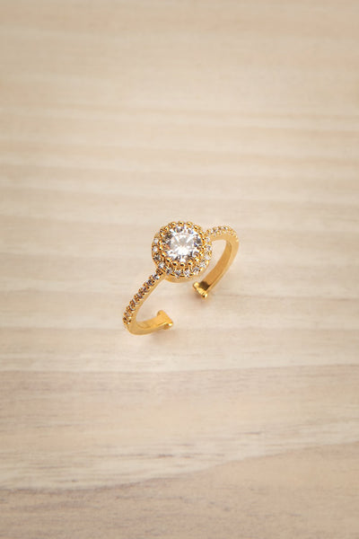 Bacoli Doré Circular Crystal Golden Ring | La Petite Garçonne 1