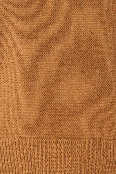 Baek Camel Sleeveless Knit Vest | La petite garçonne fabric
