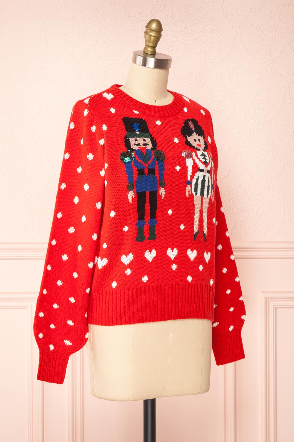 Baida Red Knit Christmas Sweater Boutique 1861