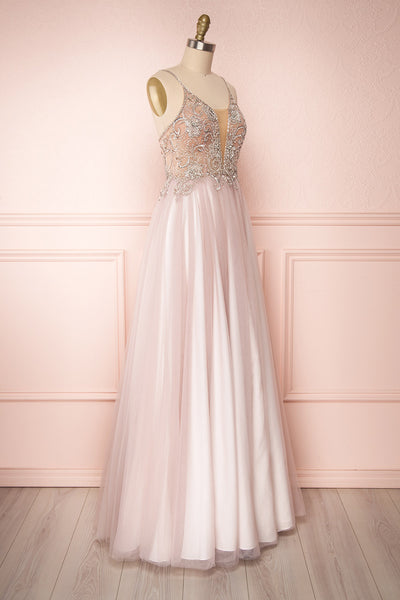 Baillif Lilac Tulle A-Line Gown with Crystals | Boutique 1861 3