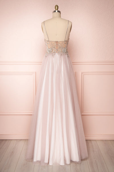 Baillif Lilac Tulle A-Line Gown with Crystals | Boutique 1861 5