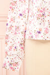 Bakeneko Cropped Floral Blouse w/ Peter Pan Collar | Boutique 1861 sleeve close-up
