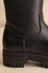Balance Mid-High Leather Boots | La petite garçonne  side back close-up