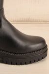 Balance Mid-High Leather Boots | La petite garçonne  side close-up