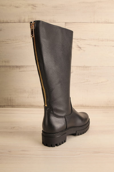 Balance Mid-High Leather Boots | La petite garçonne  back view