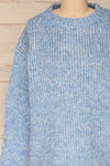 Balchik Blue Knit Sweater | La Petite Garçonne front close-up