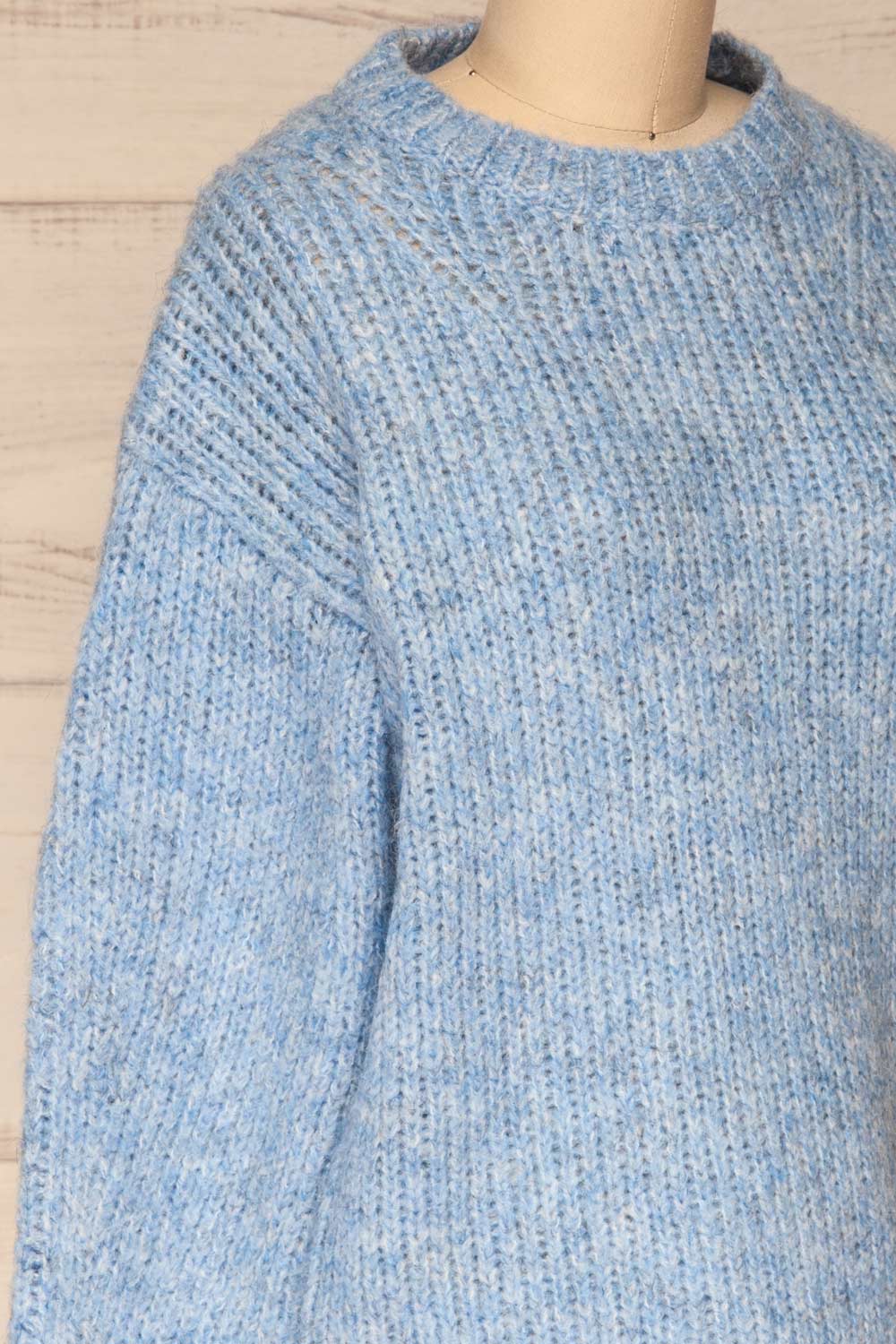 Balchik Blue Knit Sweater | La Petite Garçonne side close-up 