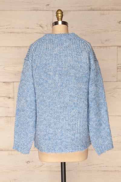 Balchik Blue Knit Sweater | La Petite Garçonne back view