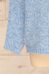 Balchik Blue Knit Sweater | La Petite Garçonne bottom close-up