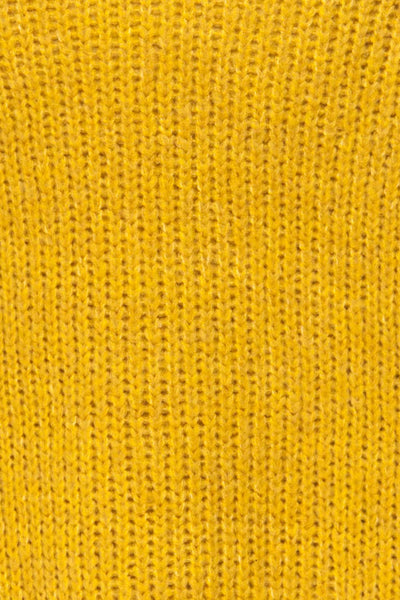 Balchik Yellow Knit Sweater | La Petite Garçonne fabric detail