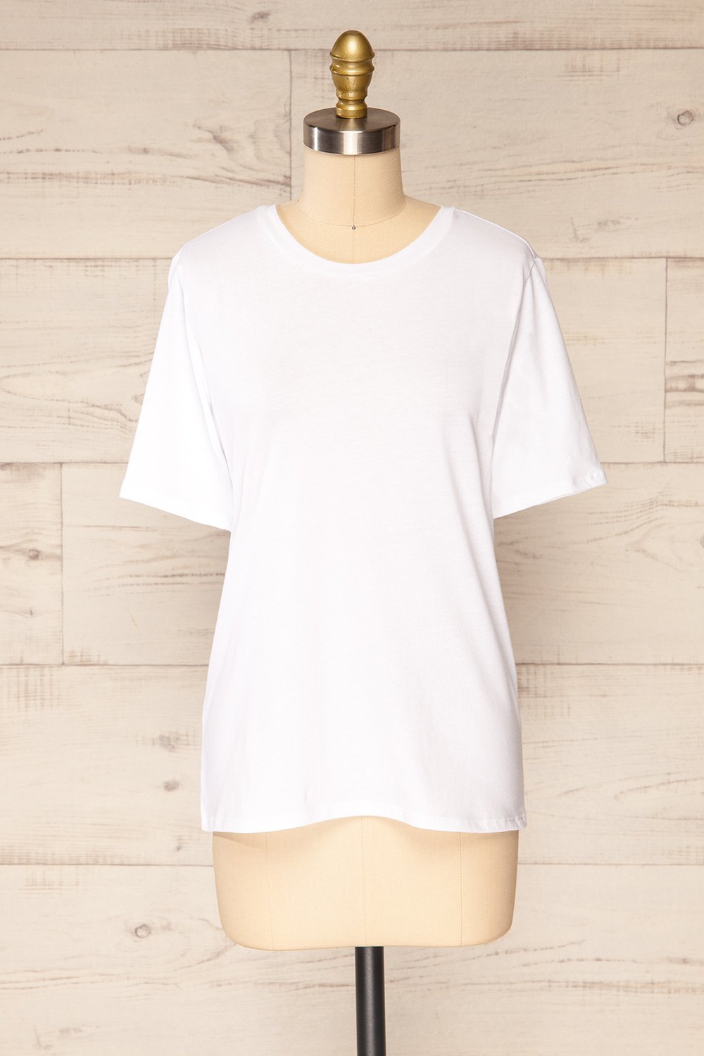 Bale White Crew Neck T-Shirt | La petite garçonne plus