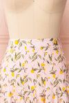 Balsadiero Pink Lemon Print Frills Short Skirt front close up | Boutique 1861