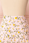 Balsadiero Pink Lemon Print Frills Short Skirt back close up | Boutique 1861