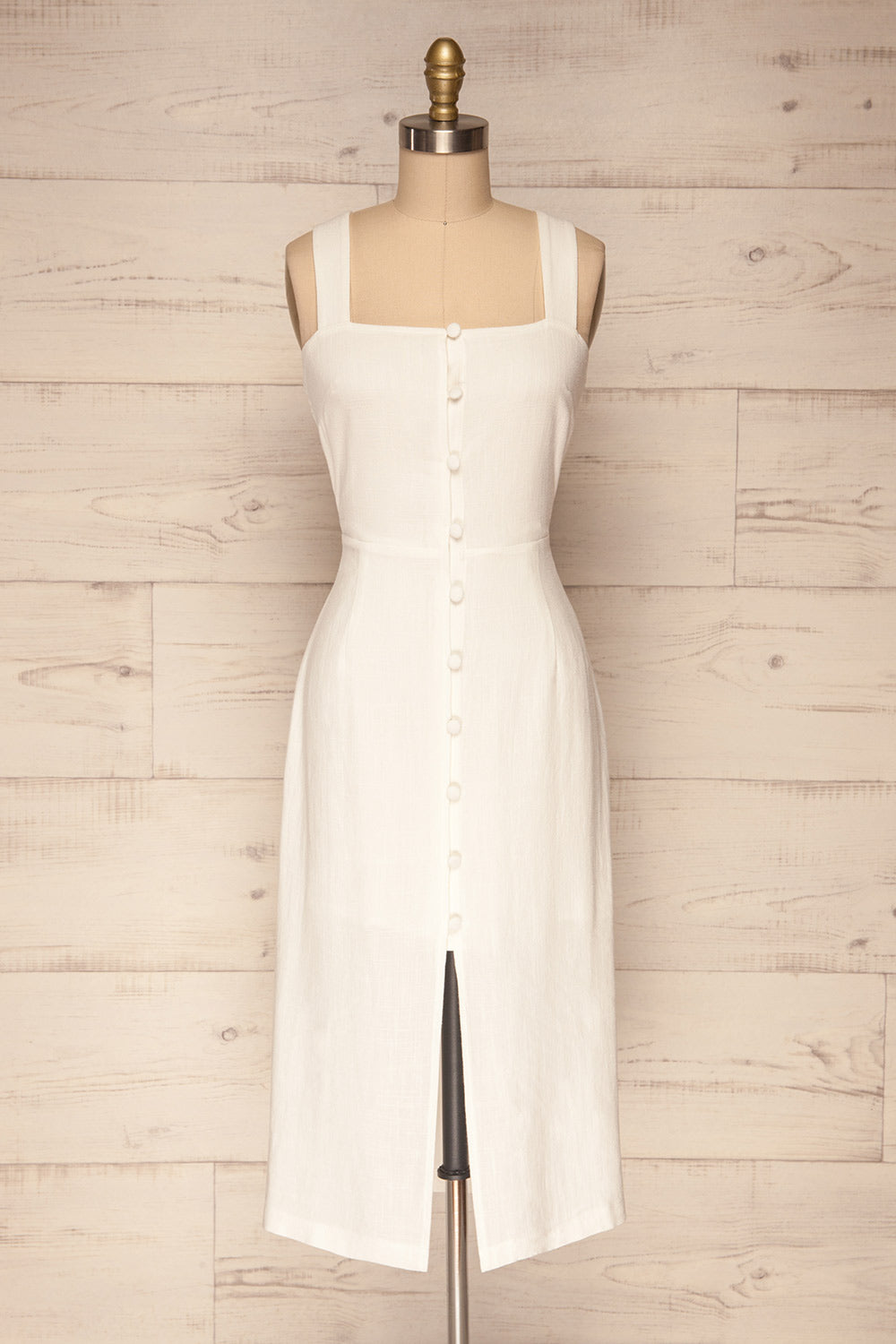 Balsapamba White Button-Up Midi Summer Dress | La Petite Garçonne 1