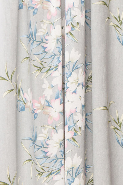 Baluke Grey Floral Belted Wide Leg Jumpsuit | Boutique 1861 fabric