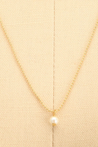 Bao Gold 3-in-1 Layered Chain Necklace w/ Pearls | La petite garçonne details