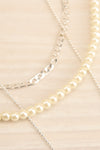 Bao Silver 3-in-1 Layered Chain Necklace w/ Pearls | La petite garçonne flat close-up