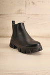 Barakaldo Black Faux-Leather Chelsea Boots | La petite garçonne front view