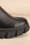 Barakaldo Black Faux-Leather Chelsea Boots | La petite garçonne side front close-up